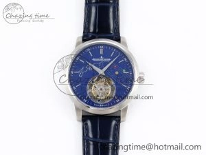 WrinkleFree Master Ultra Thin Tourbillon SS RMS Best Edition Blue Solar System Dial on Blue Leather Strap 7408