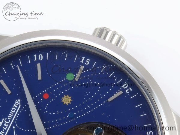 WrinkleFree Master Ultra Thin Tourbillon SS RMS Best Edition Blue Solar System Dial on Blue Leather Strap 7408