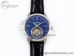 Sleek Master Ultra Thin Tourbillon SS RMS Best Edition Blue Star Dial on Black Leather Strap 7406