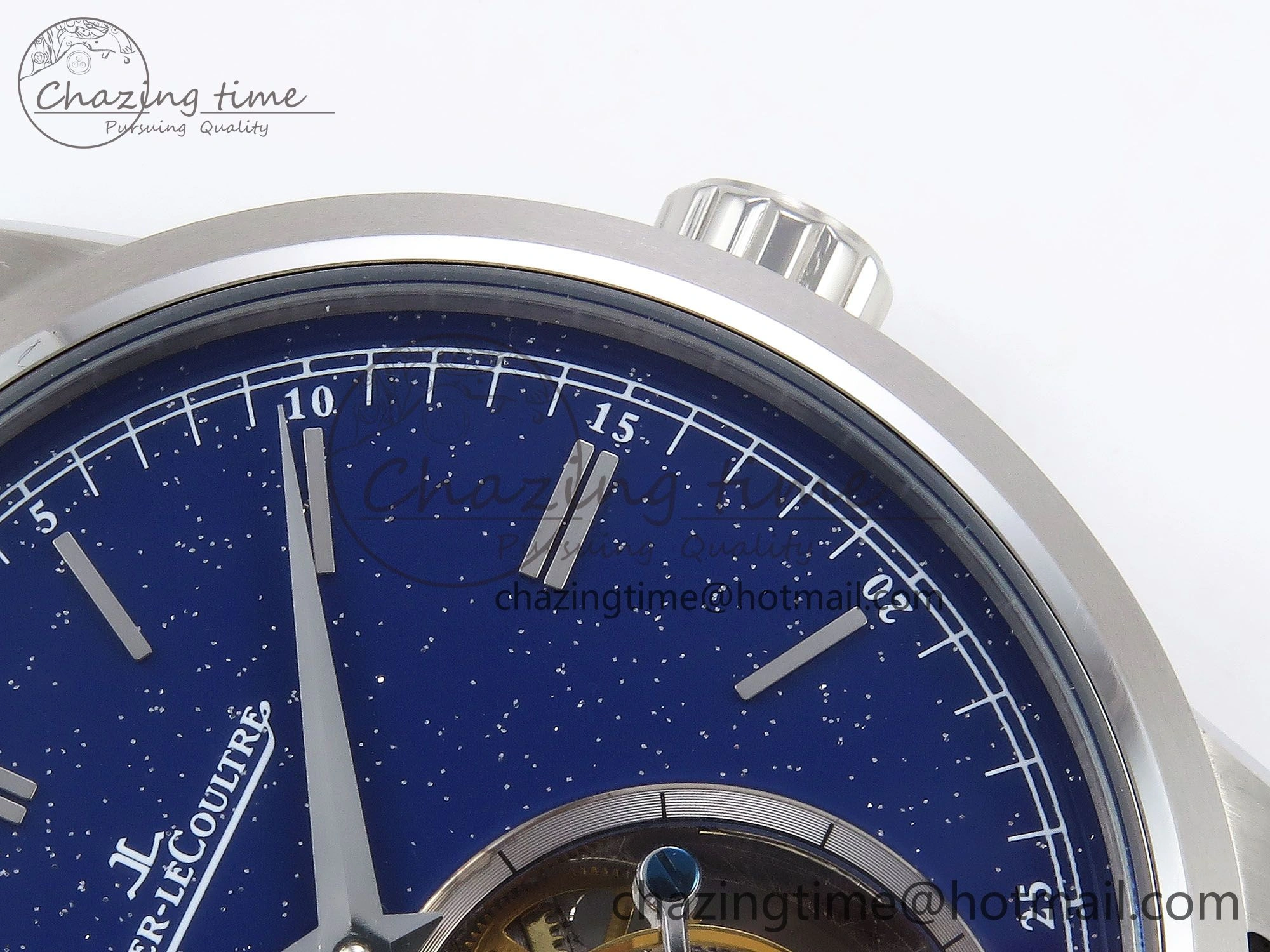 Sleek Master Ultra Thin Tourbillon SS RMS Best Edition Blue Star Dial on Black Leather Strap 7406