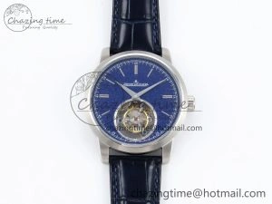 TopPick Master Ultra Thin Tourbillon SS RMS Best Edition Blue Star Dial on Blue Leather Strap 7409