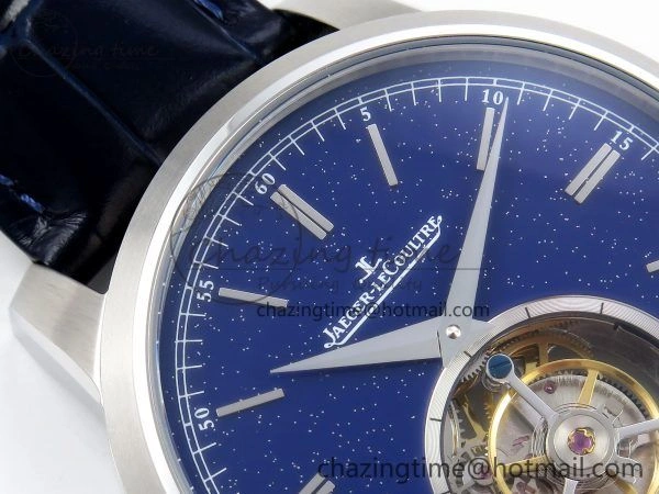 TopPick Master Ultra Thin Tourbillon SS RMS Best Edition Blue Star Dial on Blue Leather Strap 7409