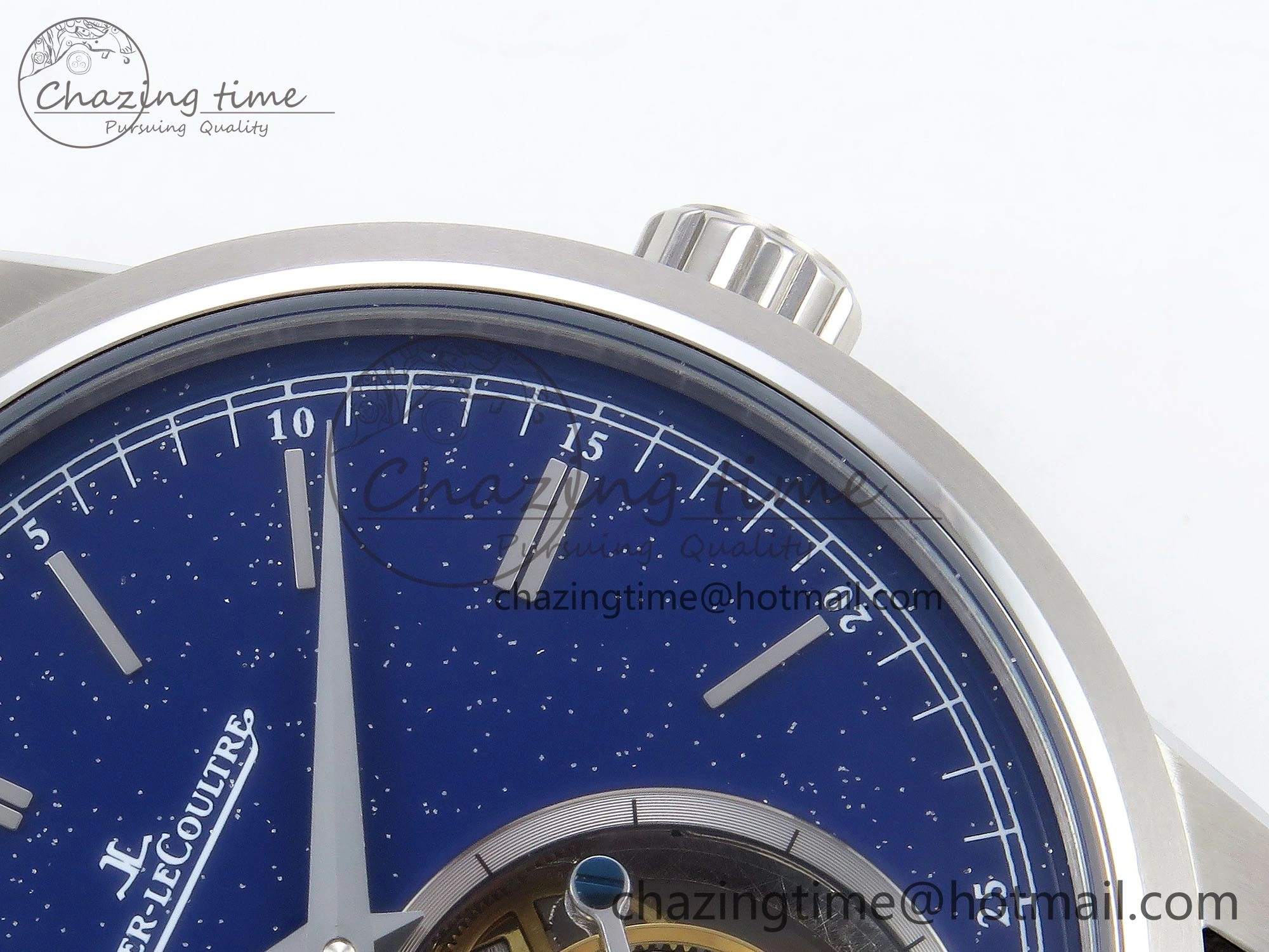 TopPick Master Ultra Thin Tourbillon SS RMS Best Edition Blue Star Dial on Blue Leather Strap 7409