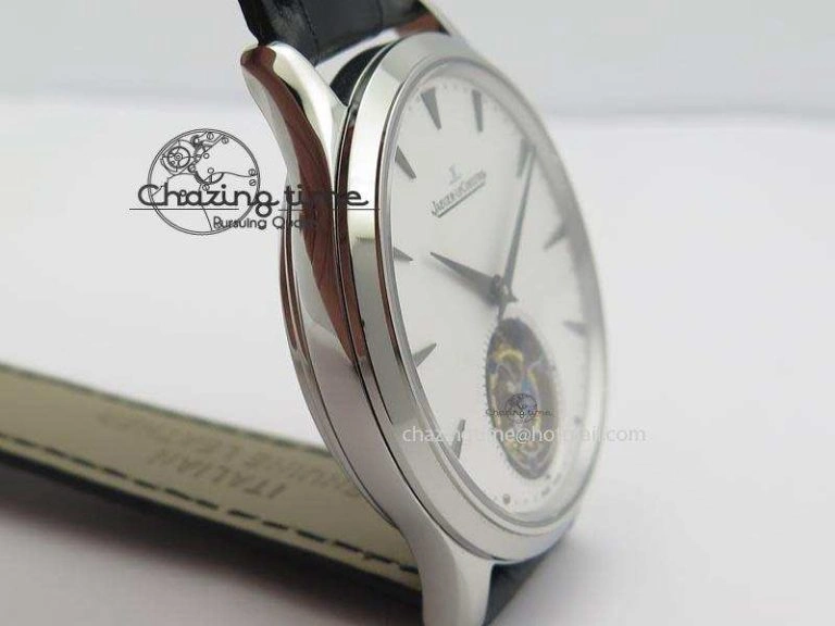 Youthful Master Ultra Thin Tourbillon SS White Dial On Black Leather Strap 7506