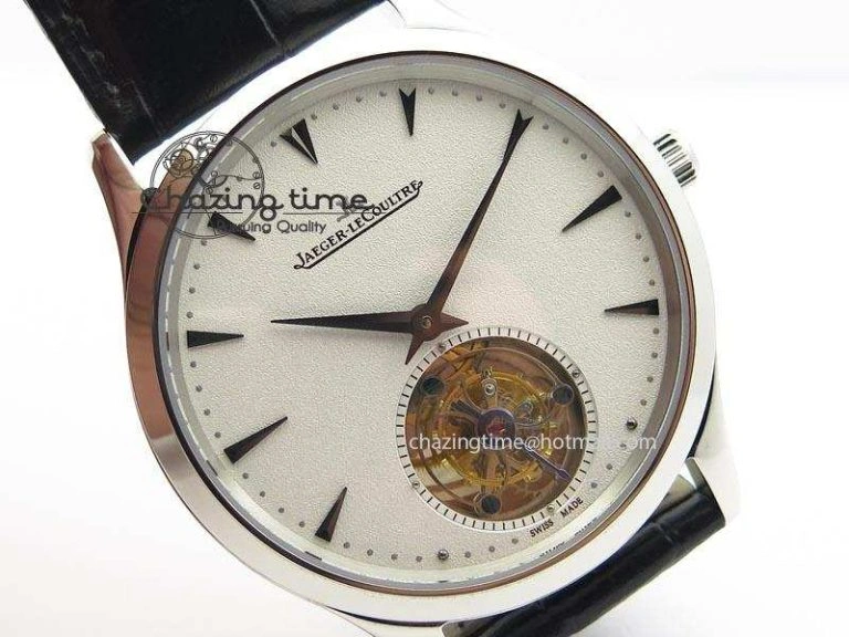 Youthful Master Ultra Thin Tourbillon SS White Dial On Black Leather Strap 7506