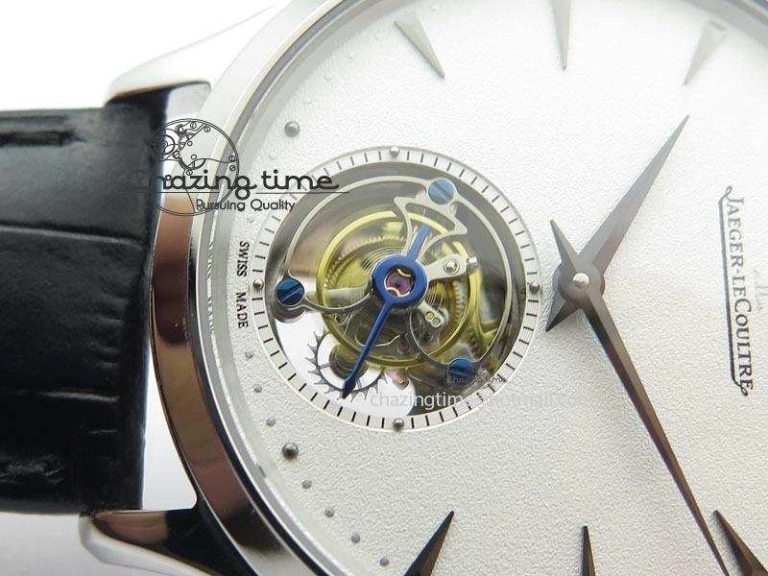 Youthful Master Ultra Thin Tourbillon SS White Dial On Black Leather Strap 7506