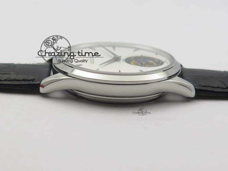 Youthful Master Ultra Thin Tourbillon SS White Dial On Black Leather Strap 7506