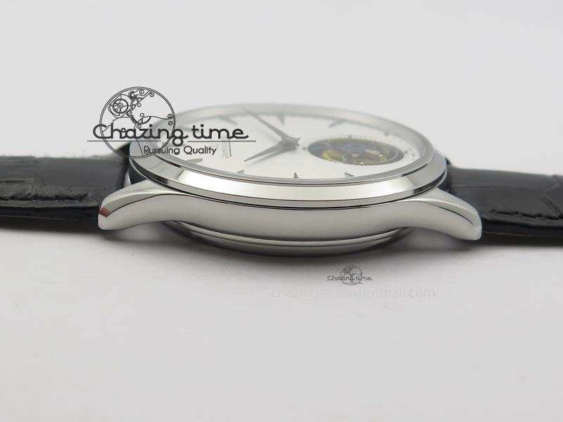 Youthful Master Ultra Thin Tourbillon SS White Dial On Black Leather Strap 7506