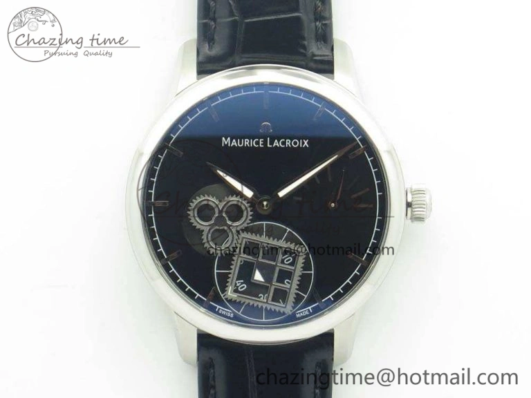SmoothTexture Masterpiece Square Wheel SS AMF 1:1 Best Edition Black Dial On Black Leather Strap A 7594