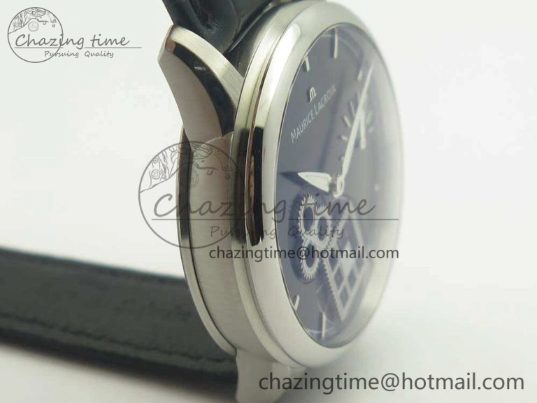 SmoothTexture Masterpiece Square Wheel SS AMF 1:1 Best Edition Black Dial On Black Leather Strap A 7594