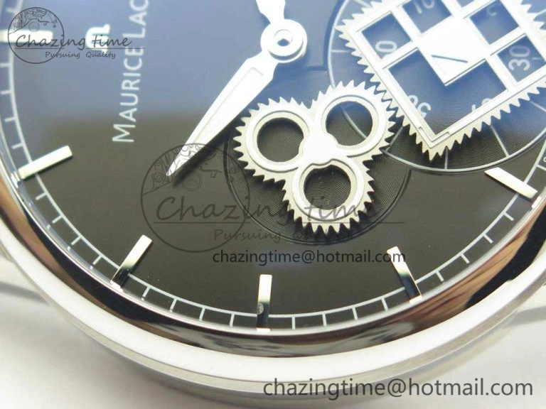 SmoothTexture Masterpiece Square Wheel SS AMF 1:1 Best Edition Black Dial On Black Leather Strap A 7594