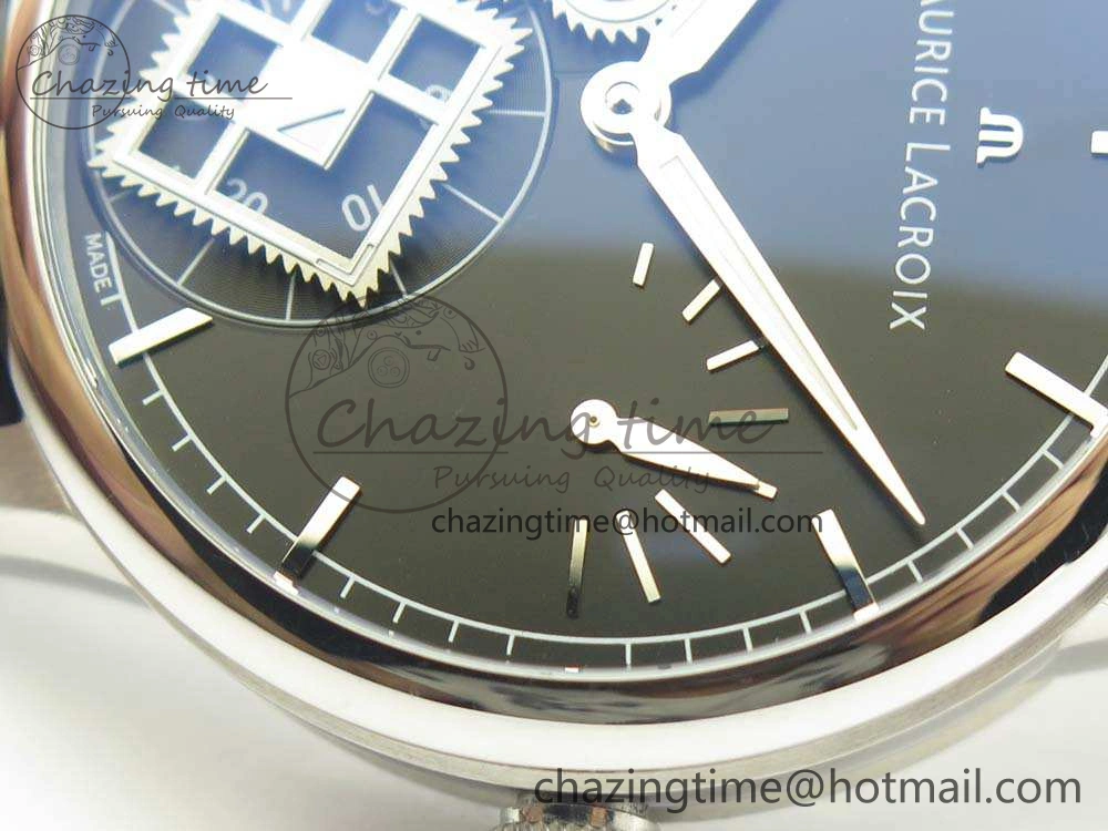 SmoothTexture Masterpiece Square Wheel SS AMF 1:1 Best Edition Black Dial On Black Leather Strap A 7594