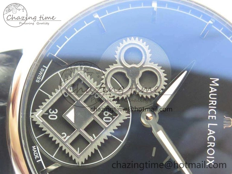 SmoothTexture Masterpiece Square Wheel SS AMF 1:1 Best Edition Black Dial On Black Leather Strap A 7594