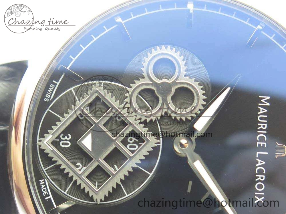 SmoothTexture Masterpiece Square Wheel SS AMF 1:1 Best Edition Black Dial On Black Leather Strap A 7594