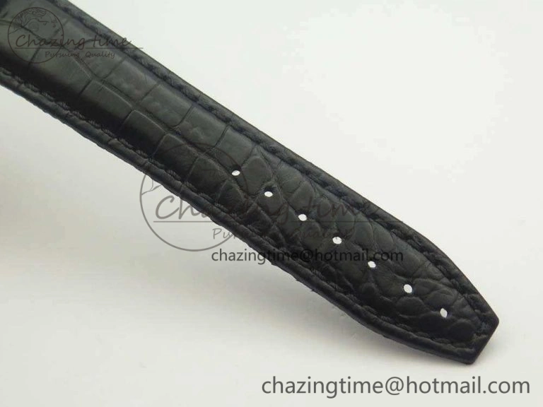Masterpiece Square Wheel SS AMF 1:1 Best Edition Silver Dial On Black Leather Strap A GoAnywhere 7596