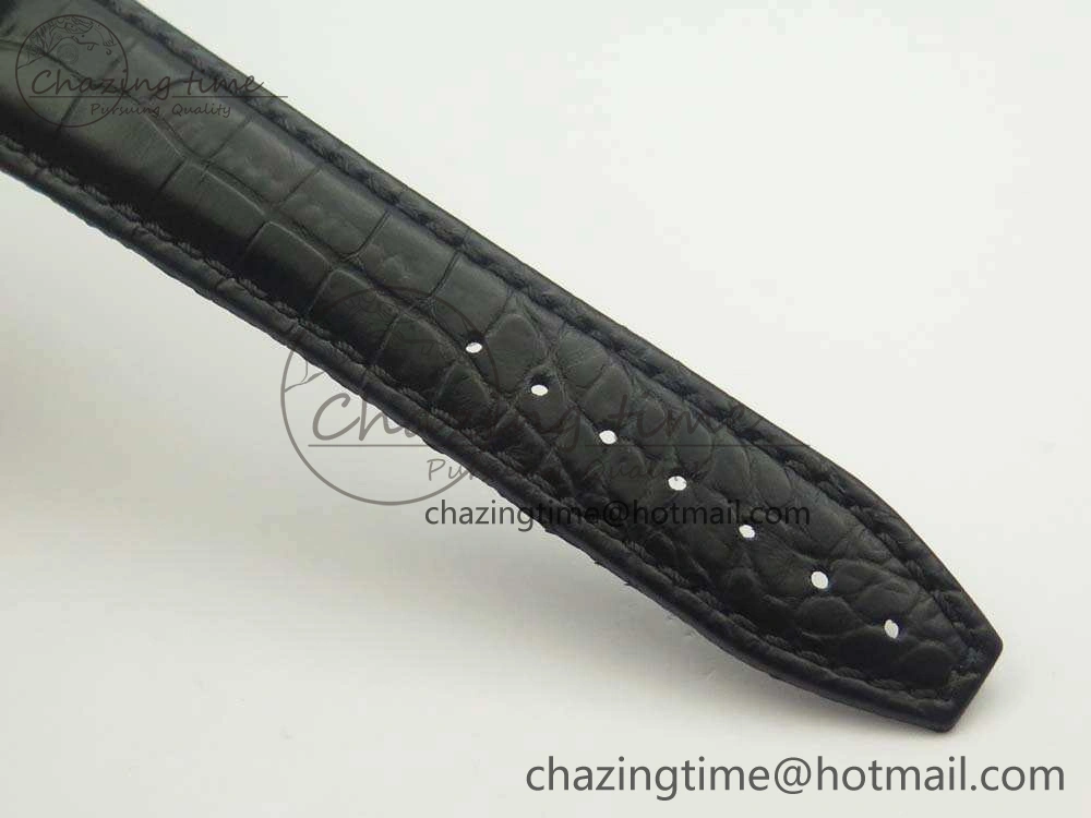 Masterpiece Square Wheel SS AMF 1:1 Best Edition Silver Dial On Black Leather Strap A GoAnywhere 7596