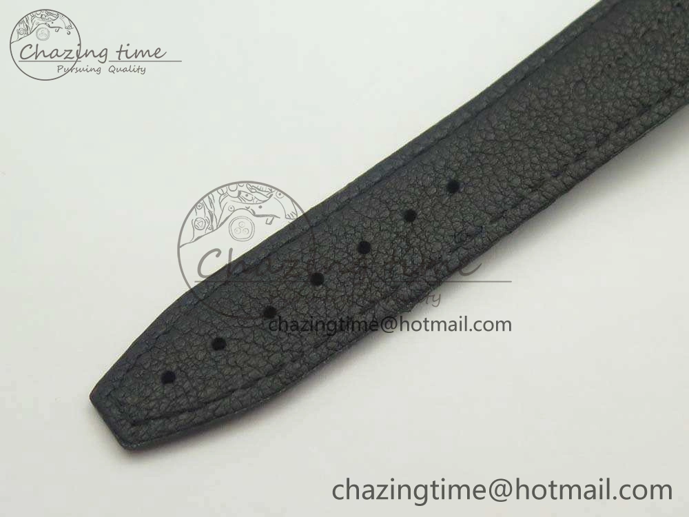 Masterpiece Square Wheel SS AMF 1:1 Best Edition Silver Dial On Black Leather Strap A GoAnywhere 7596