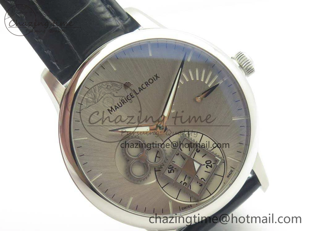 Masterpiece Square Wheel SS AMF 1:1 Best Edition Silver Dial On Black Leather Strap A GoAnywhere 7596