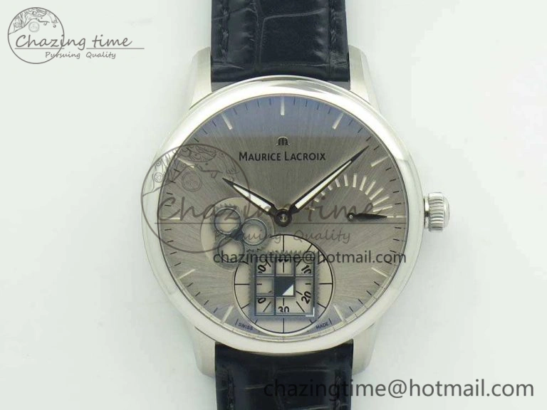 Masterpiece Square Wheel SS AMF 1:1 Best Edition Silver Dial On Black Leather Strap A GoAnywhere 7596