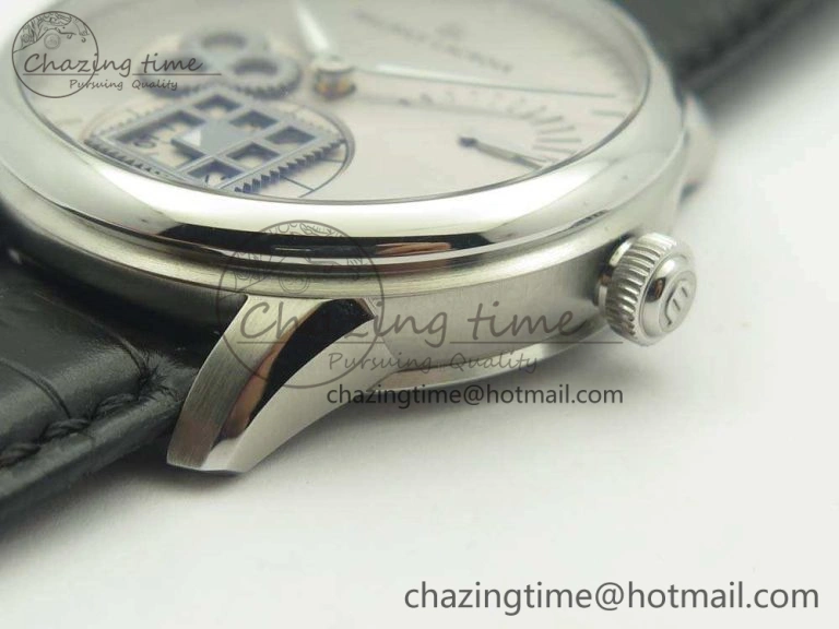 Masterpiece Square Wheel SS AMF 1:1 Best Edition Silver Dial On Black Leather Strap A GoAnywhere 7596