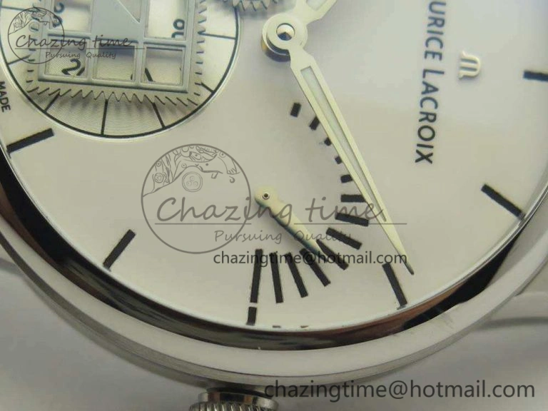 Masterpiece Square Wheel SS AMF 1:1 Best Edition White Dial On Black Leather Strap A TechFriendly 7595