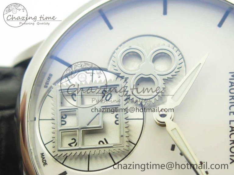 Masterpiece Square Wheel SS AMF 1:1 Best Edition White Dial On Black Leather Strap A TechFriendly 7595