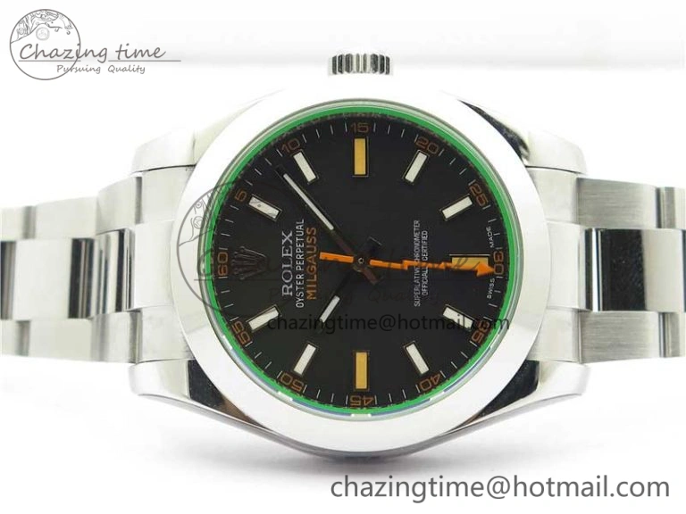 Vibrant Milgauss 116400 GV 904L Steel ARF 1:1 Best Edition Black Dial on Bracelet SH 2884