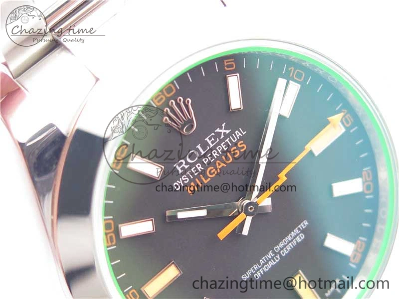 Vibrant Milgauss 116400 GV 904L Steel ARF 1:1 Best Edition Black Dial on Bracelet SH 2884