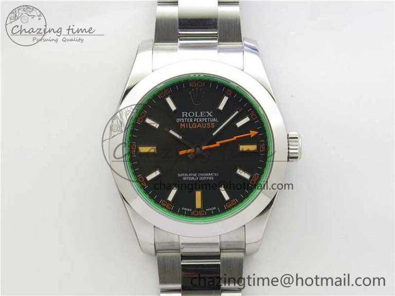 Vibrant Milgauss 116400 GV 904L Steel ARF 1:1 Best Edition Black Dial on Bracelet SH 2884