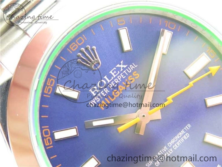 Milgauss 116400 GV 904L Steel ARF 1:1 Best Edition Blue Dial on Bracelet SH Compact 2882