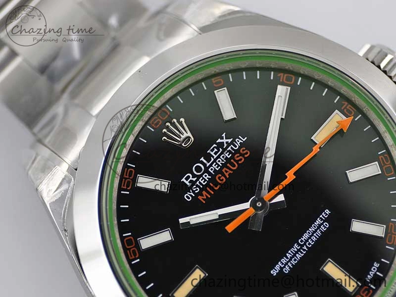 Milgauss 116400 GV 904L TWF 1:1 Best Edition Black Dial on SS Bracelet SH Versatile 2442