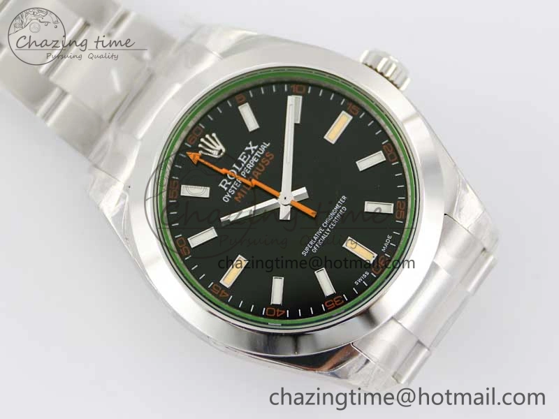 Milgauss 116400 GV 904L TWF 1:1 Best Edition Black Dial on SS Bracelet SH Versatile 2442