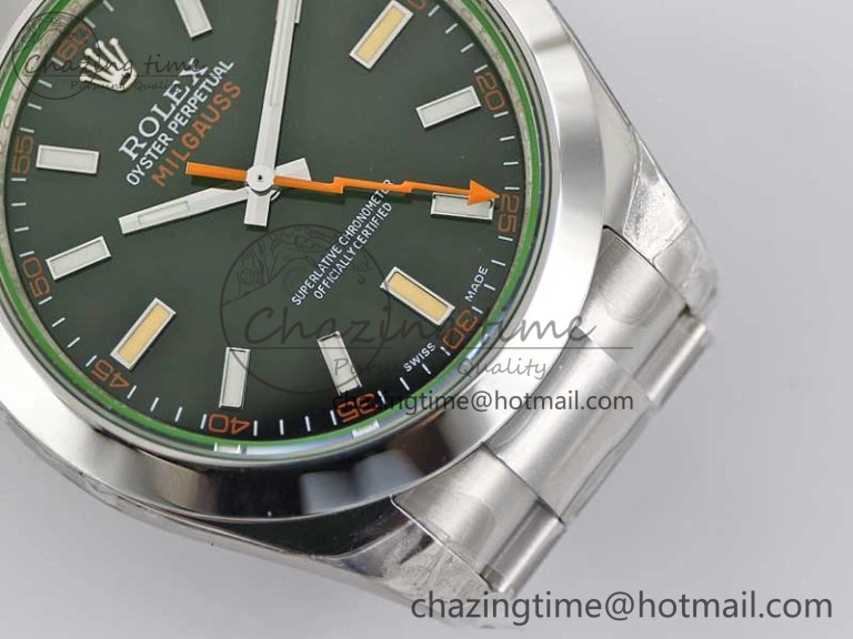 Milgauss 116400 GV 904L TWF 1:1 Best Edition Black Dial on SS Bracelet SH Versatile 2442