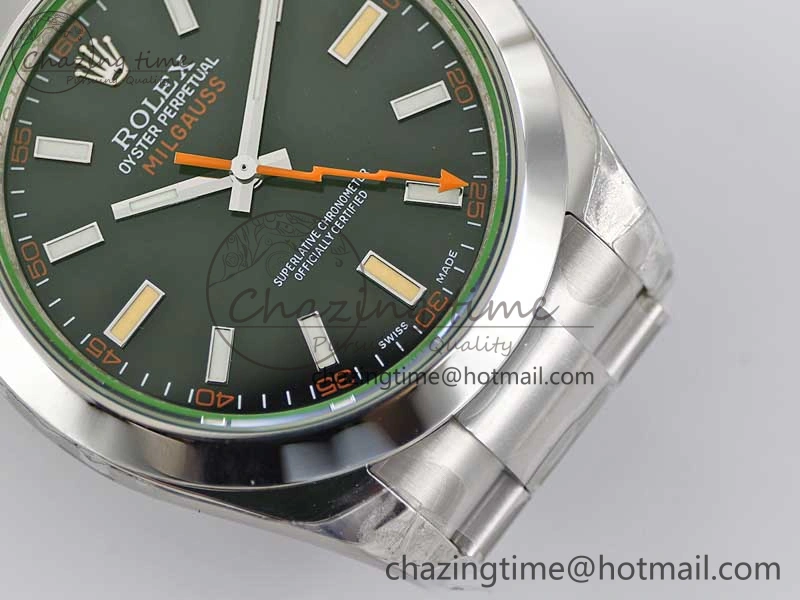 Milgauss 116400 GV 904L TWF 1:1 Best Edition Black Dial on SS Bracelet SH Versatile 2442