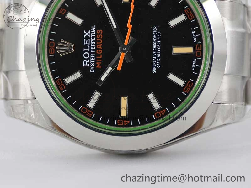 Milgauss 116400 GV 904L TWF 1:1 Best Edition Black Dial on SS Bracelet SH Versatile 2442
