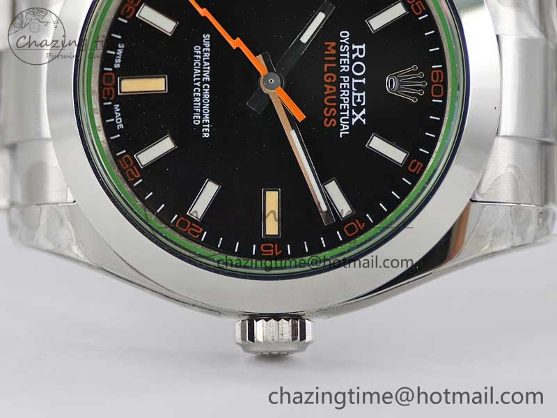 Milgauss 116400 GV 904L TWF 1:1 Best Edition Black Dial on SS Bracelet SH Versatile 2442