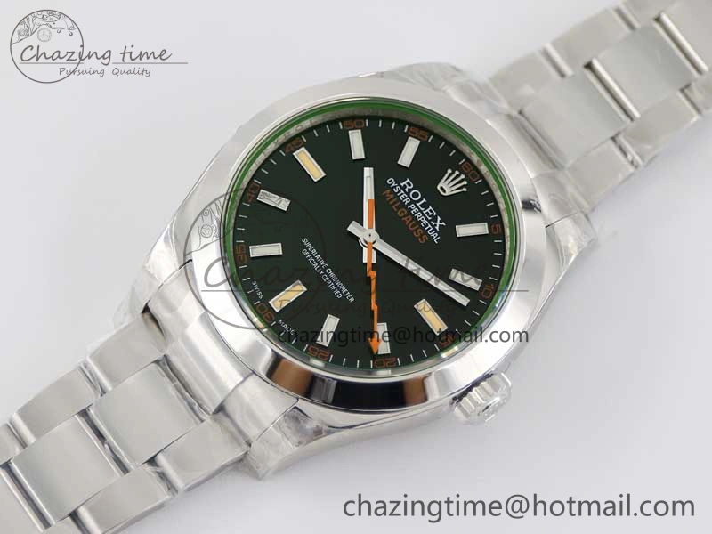Milgauss 116400 GV 904L TWF 1:1 Best Edition Black Dial on SS Bracelet SH Versatile 2442
