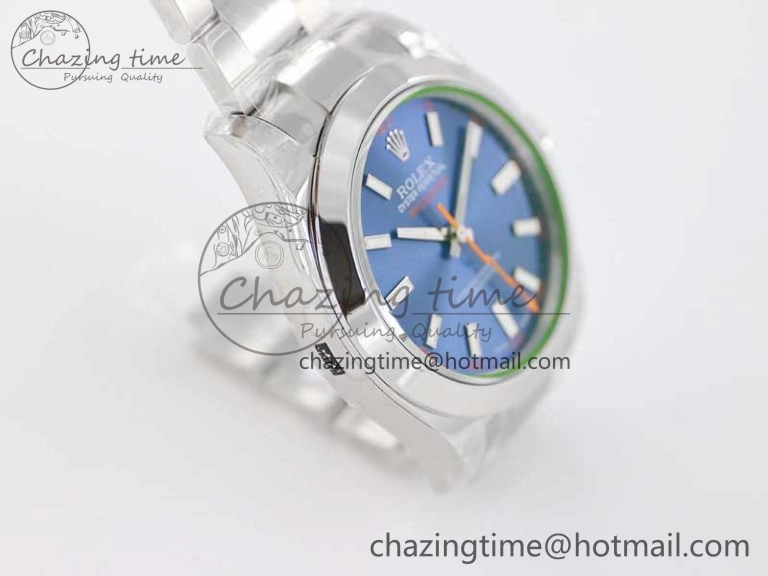 Milgauss 116400 GV 904L TWF 1:1 Best Edition Blue Dial on SS Bracelet SH EyeCatching 2443