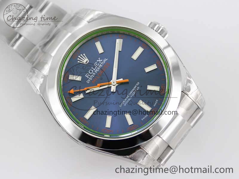 Milgauss 116400 GV 904L TWF 1:1 Best Edition Blue Dial on SS Bracelet SH EyeCatching 2443