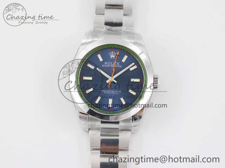 Milgauss 116400 GV 904L TWF 1:1 Best Edition Blue Dial on SS Bracelet SH EyeCatching 2443