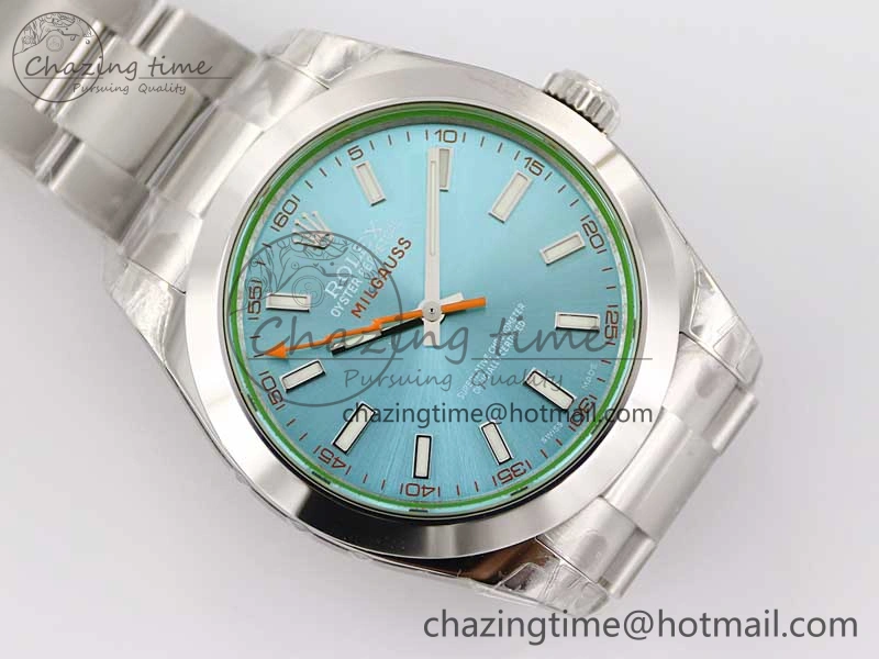 Soft Milgauss 116400 GV 904L TWF 1:1 Best Edition ICE Blue Dial on SS Bracelet SH 2444