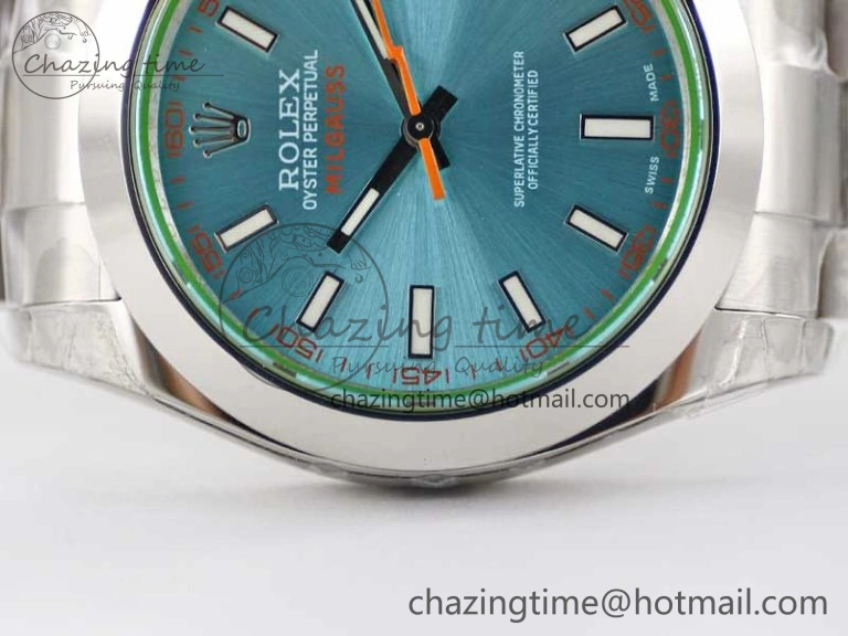 Soft Milgauss 116400 GV 904L TWF 1:1 Best Edition ICE Blue Dial on SS Bracelet SH 2444