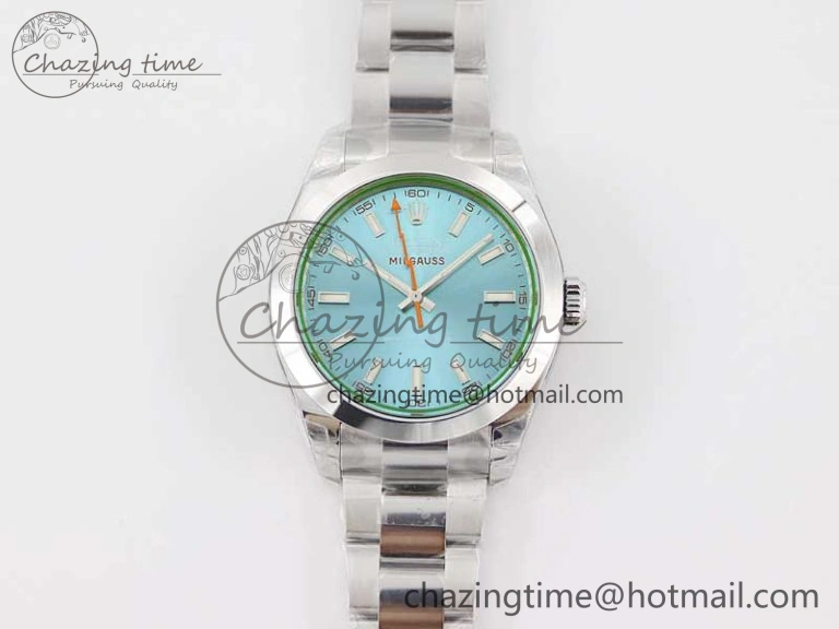 Soft Milgauss 116400 GV 904L TWF 1:1 Best Edition ICE Blue Dial on SS Bracelet SH 2444