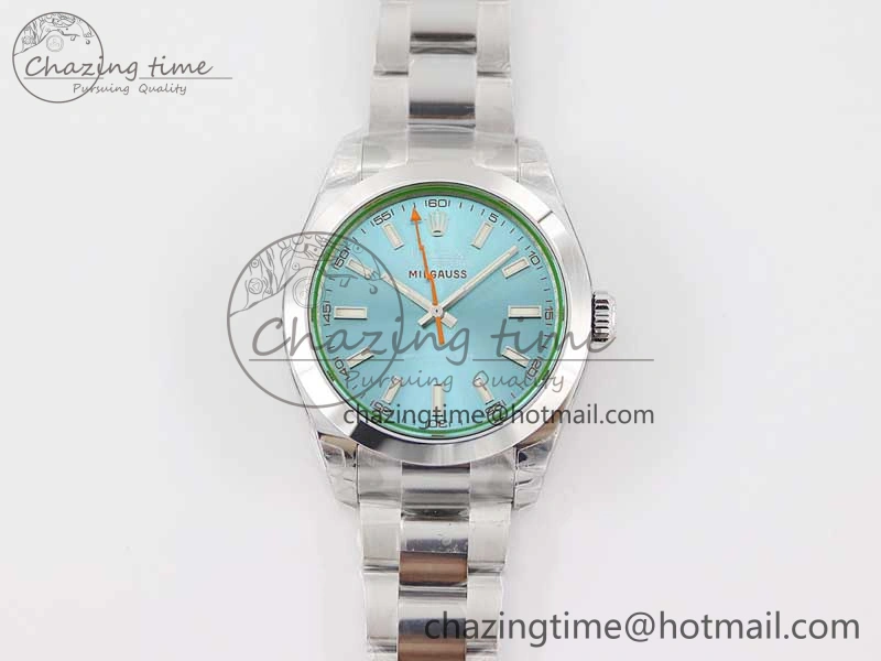 Soft Milgauss 116400 GV 904L TWF 1:1 Best Edition ICE Blue Dial on SS Bracelet SH 2444