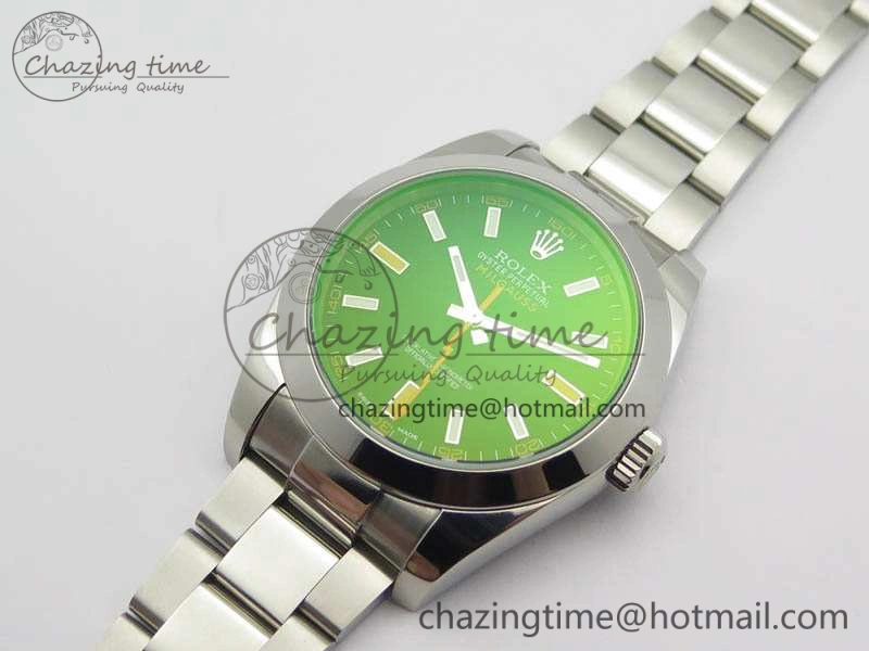 Milgauss 116400 GV ARF 1:1 Best Edition Green Sapphire Black Dial On SS Bracelet A MultiPurpose 3561