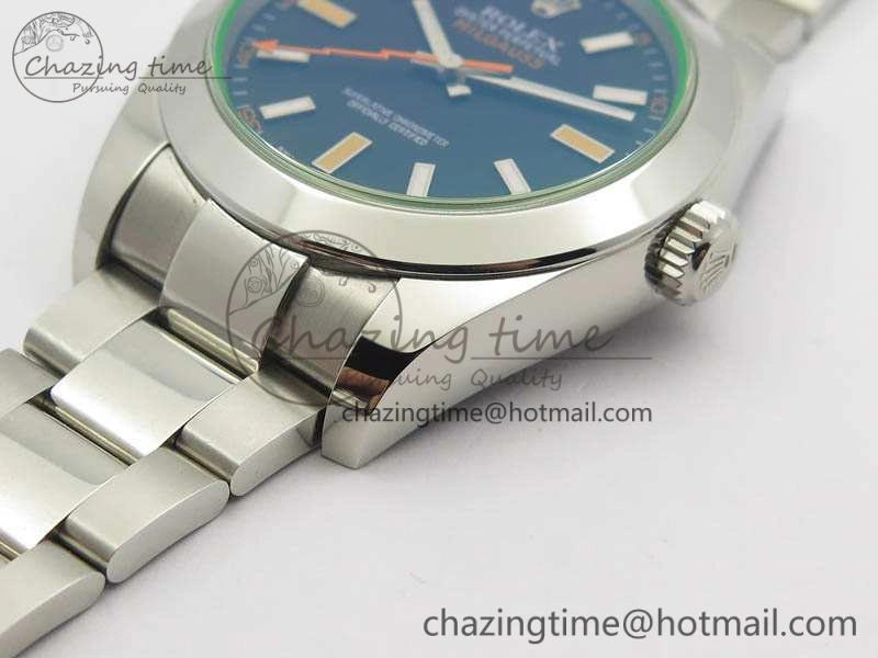 Milgauss 116400 GV ARF 1:1 Best Edition Green Sapphire Black Dial On SS Bracelet A MultiPurpose 3561