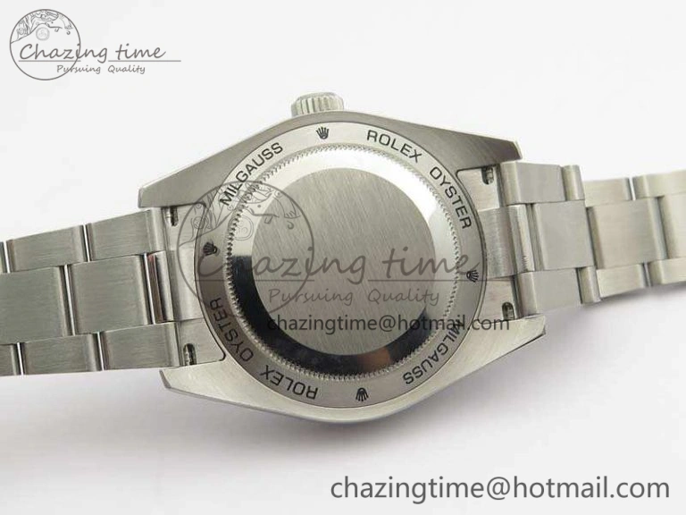 GoAnywhere Milgauss 116400 GV ARF 1:1 Best Edition Green Sapphire Blue Dial On SS Bracelet A 3550