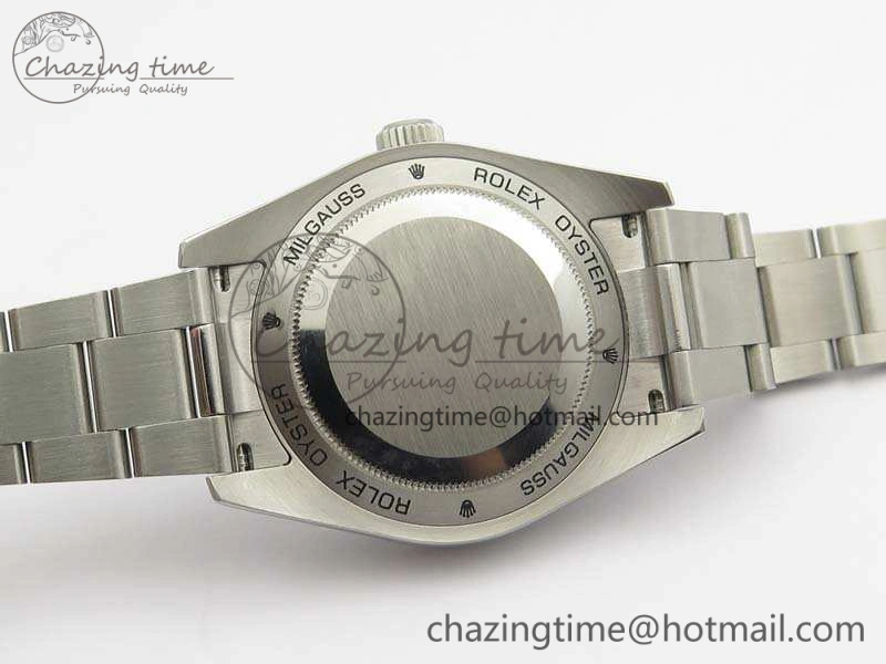 GoAnywhere Milgauss 116400 GV ARF 1:1 Best Edition Green Sapphire Blue Dial On SS Bracelet A 3550