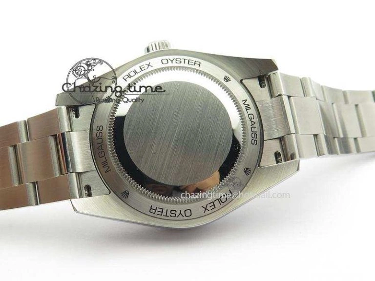 Casual Milgauss 116400 GV JF 1:1 Green Sapphire Blue Dial On SS Bracelet A2824 V 3950