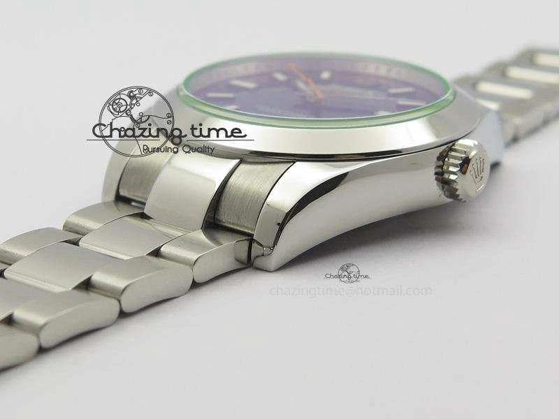 Casual Milgauss 116400 GV JF 1:1 Green Sapphire Blue Dial On SS Bracelet A2824 V 3950